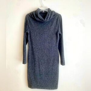 Banana Republic Factory Gray Long Sleeve Sweater Dress Turtleneck Small